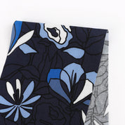 Hand-drawn Iris Viscose Challis - Midnight