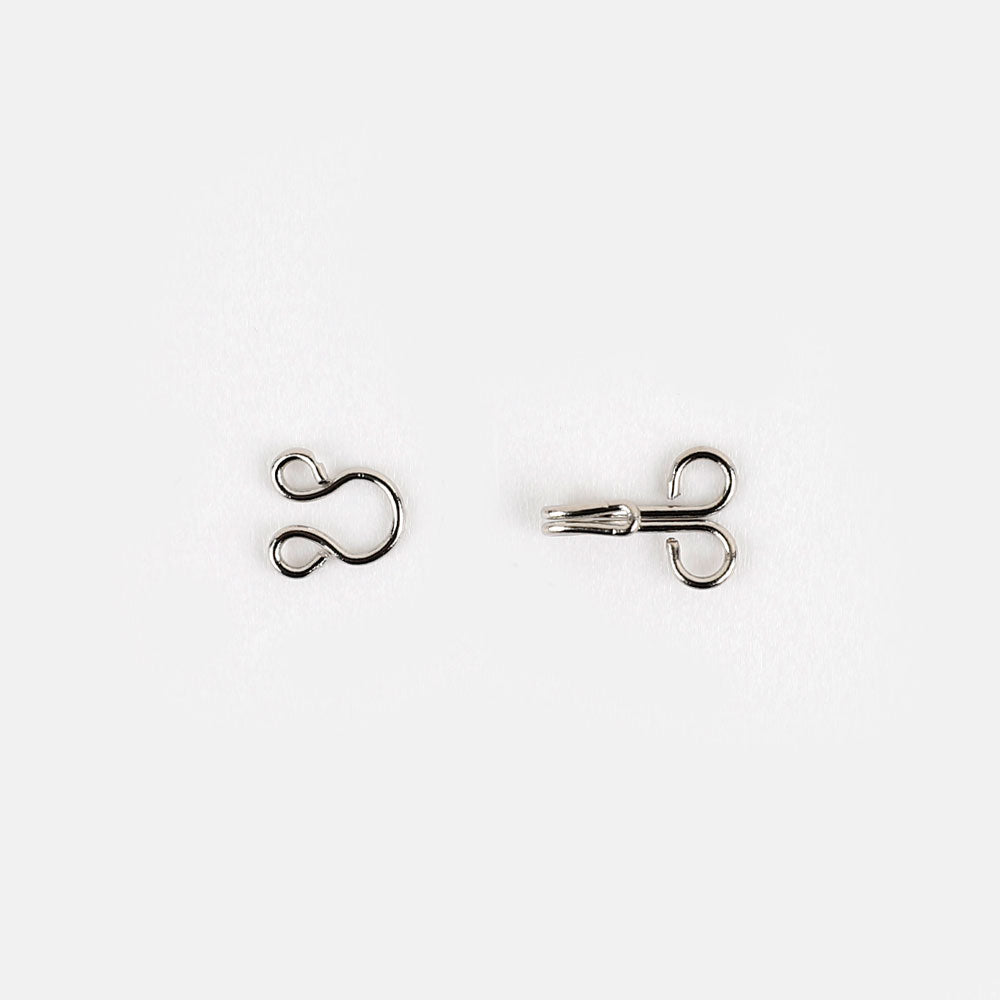Hook & Eye Sets 10mm - Nickle