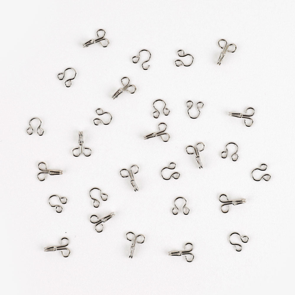 Hook & Eye Sets 10mm - Nickle