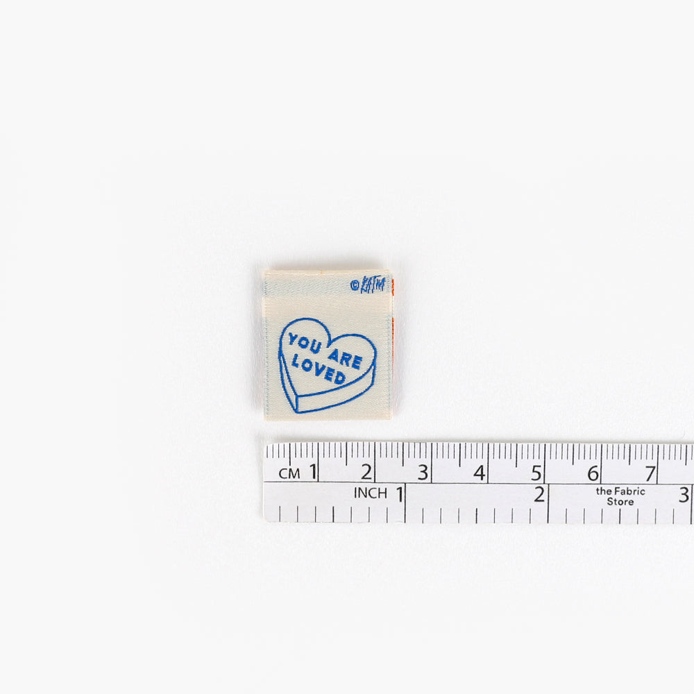KATM Woven Labels - You Are Loved (Hearts)