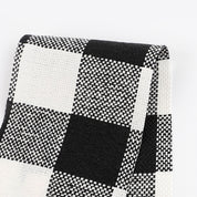 Bold Basketweave Gingham Linen / Cotton - Black