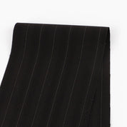 Herringbone Pinstripe Stretch Poly Suiting - Black