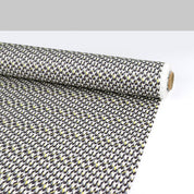 Axonometric Cotton Sateen - White / Slate