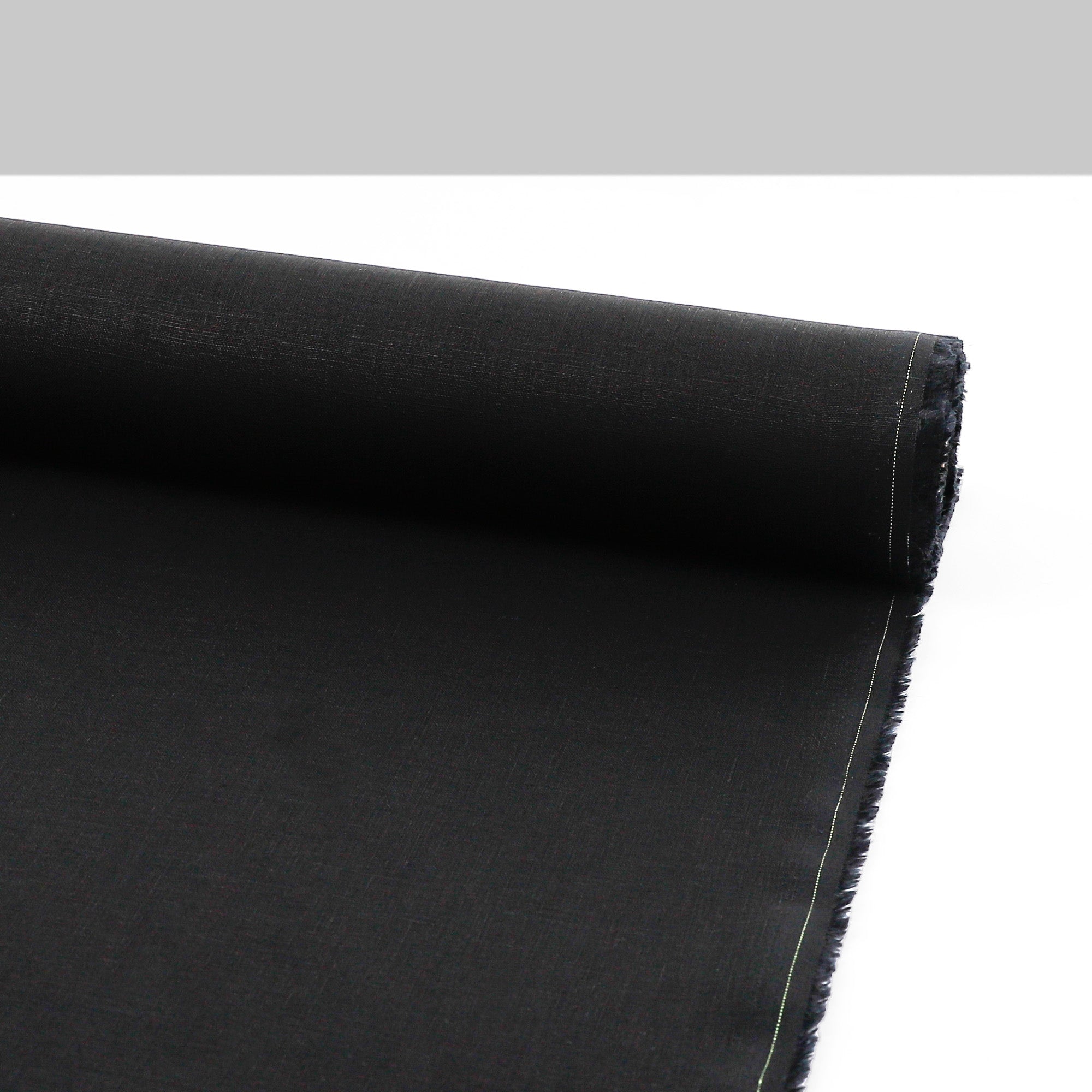 Plain Weave Midweight Linen - Black