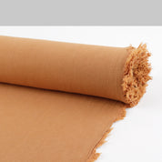 Slubby Linen / Rayon Crepe - Gingerbread