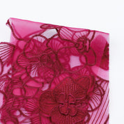 Orchid Cut-Out 3D Embroidered Organza - Jazzberry