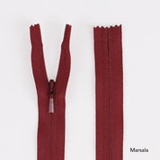 Invisible Zips - 23cm - Marsala