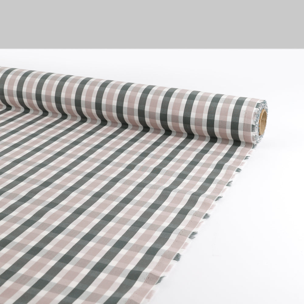 Cotton / Tencel Check - Mauve Mix