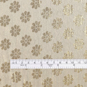 Metallic Jasmine Silk Jacquard - Ivory / Gold