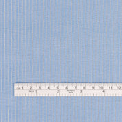 Silver Pinstripe Cotton Shirting - Blue