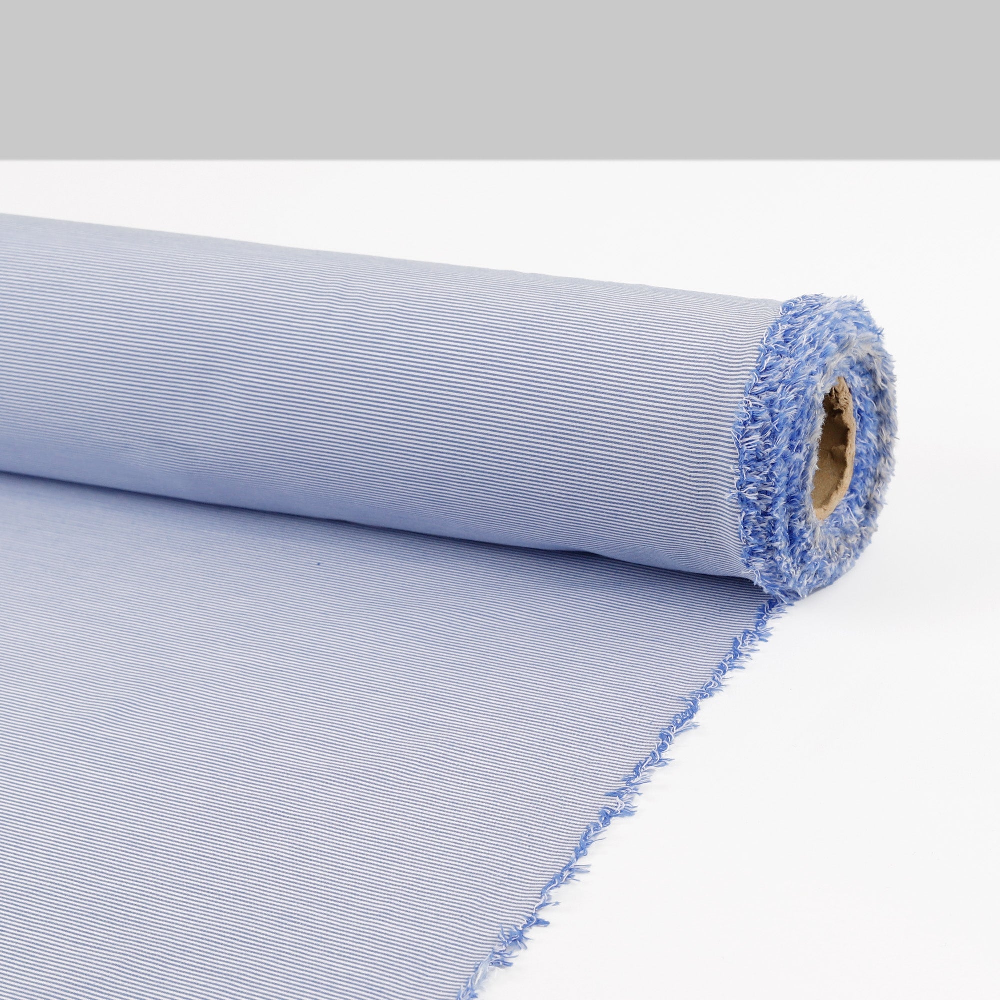 Mini Stripe Warp Stretch Cotton / Nylon - Vista