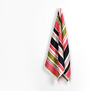 Multi Stripe Silk Twill - Strawberry Patch