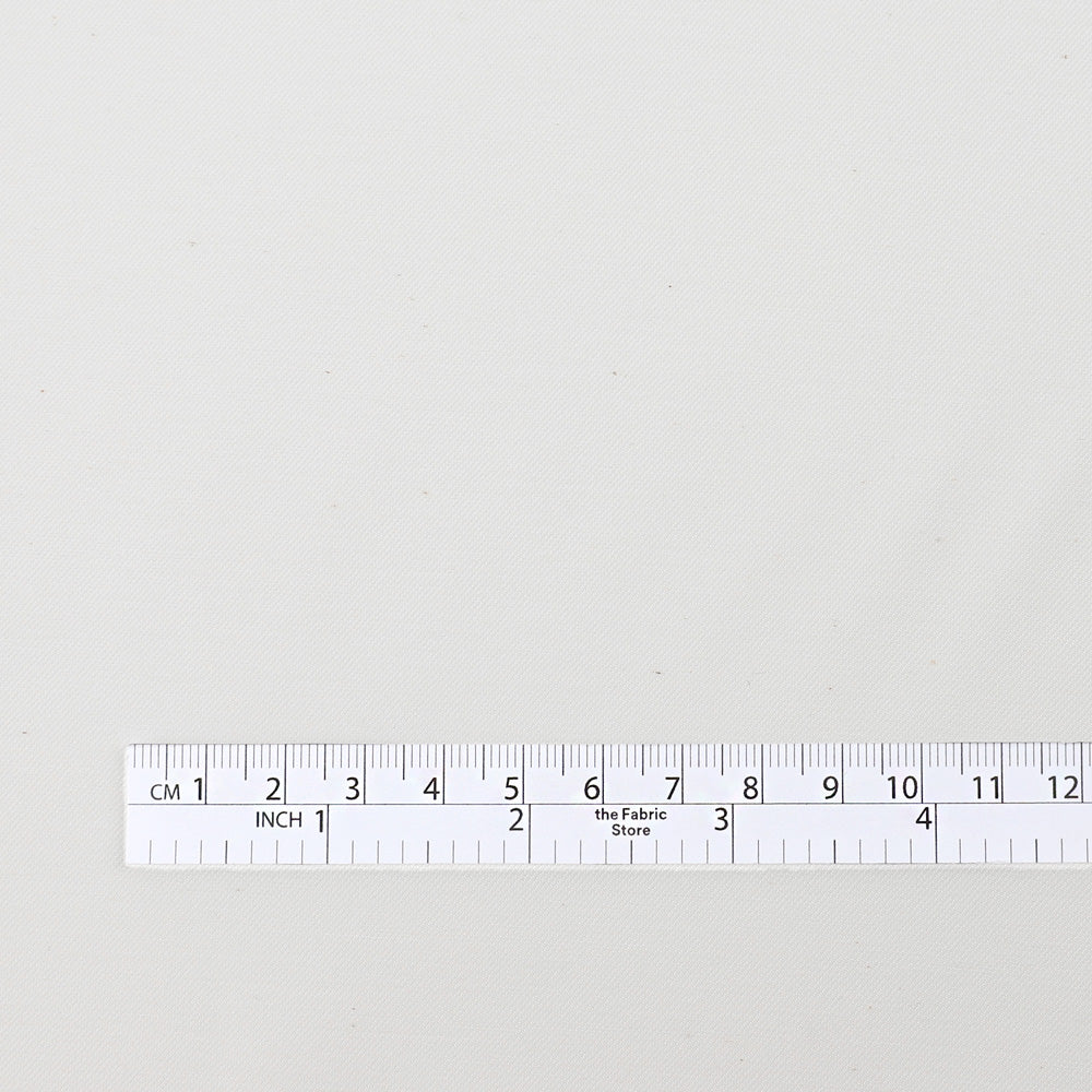 Cotton / Silk Twill Shirting - Ivory