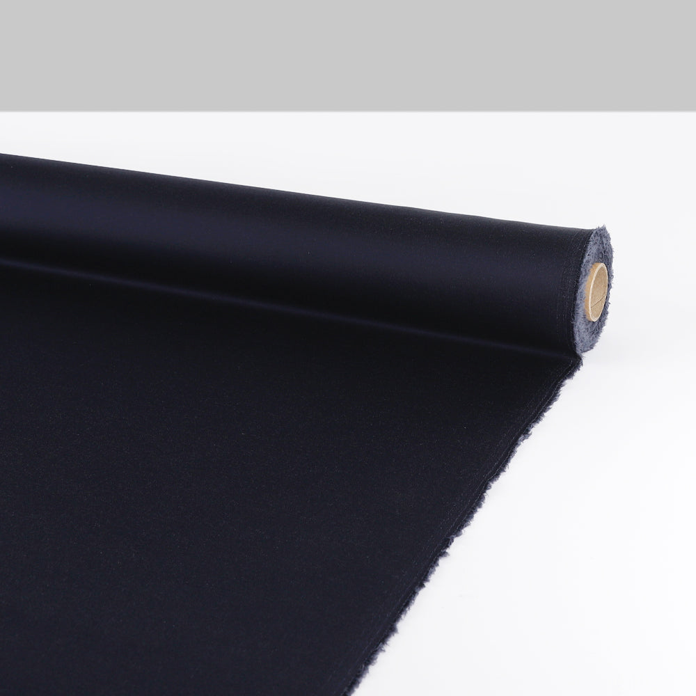 Stretch Sateen Suiting - Dark Navy