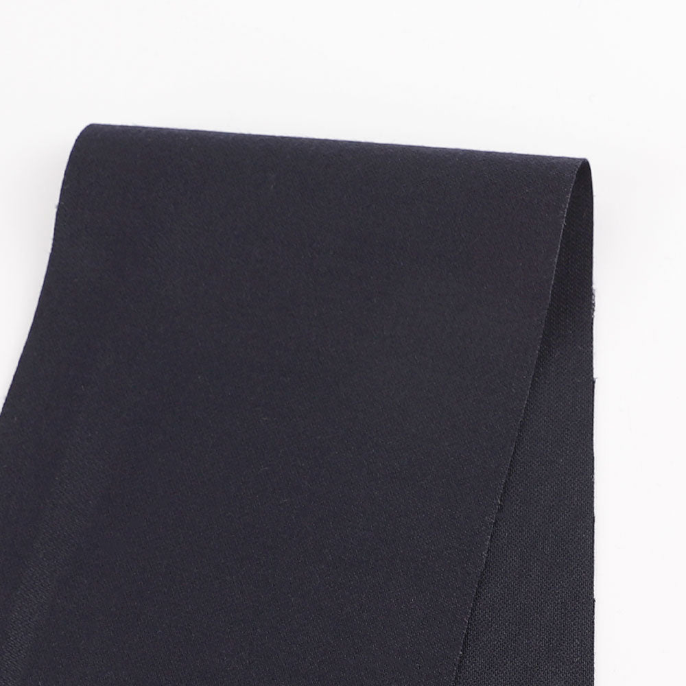 Sateen Wool / Poly Suiting - Dark Navy