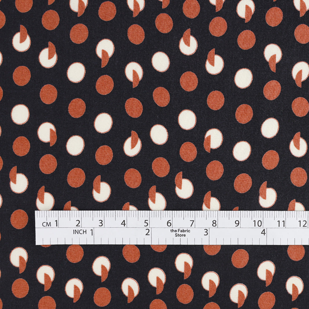 Segment Spot Cotton Shirting - Midnight