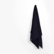 Sheer Weft Stripe Silk / Cotton - Navy