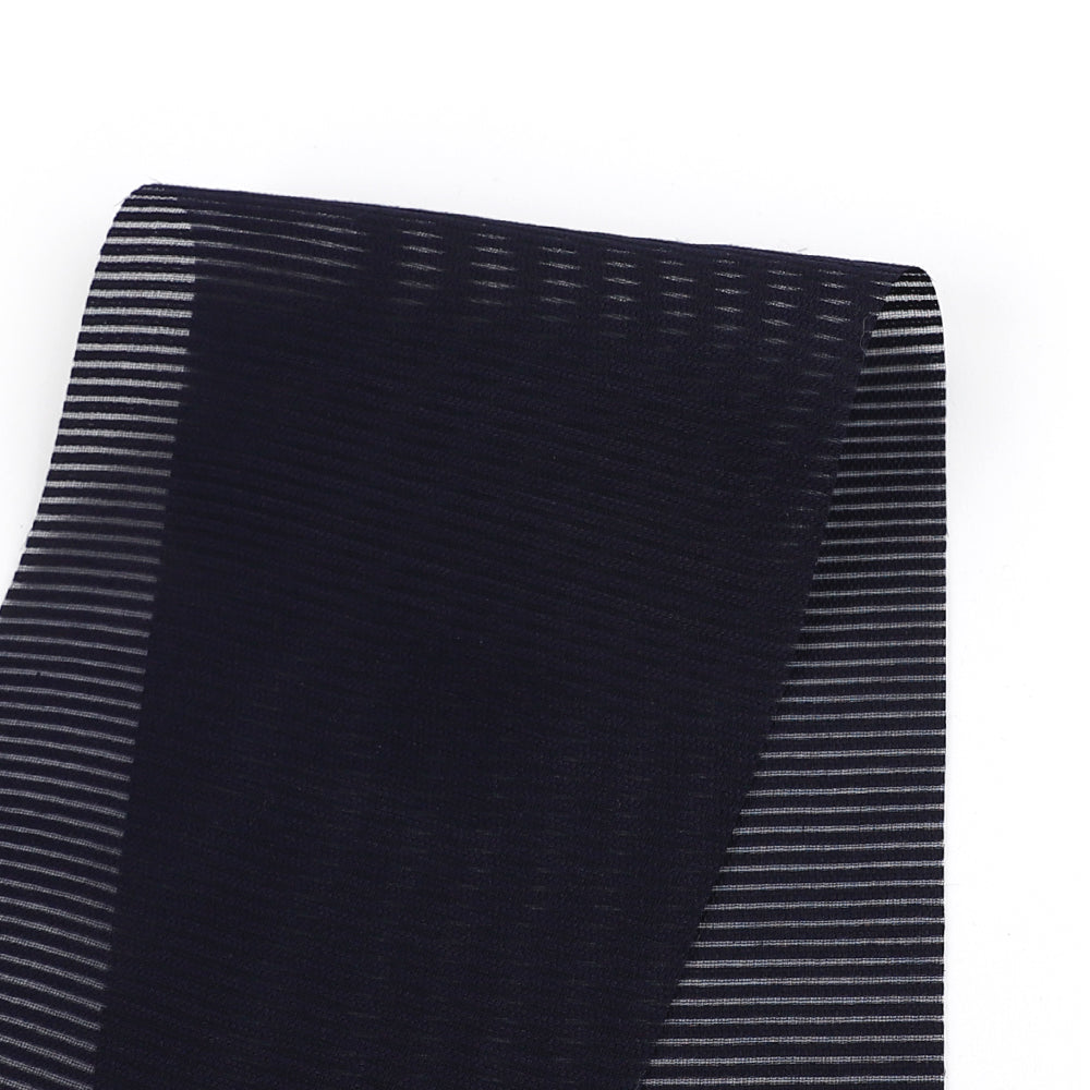 Sheer Weft Stripe Silk / Cotton - Navy