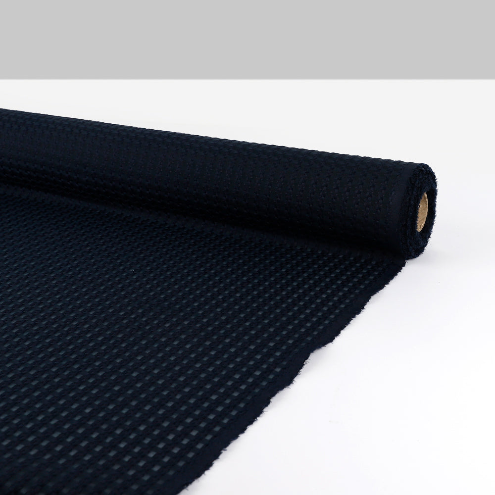 Sheer Woven Grid Poly / Nylon - Navy