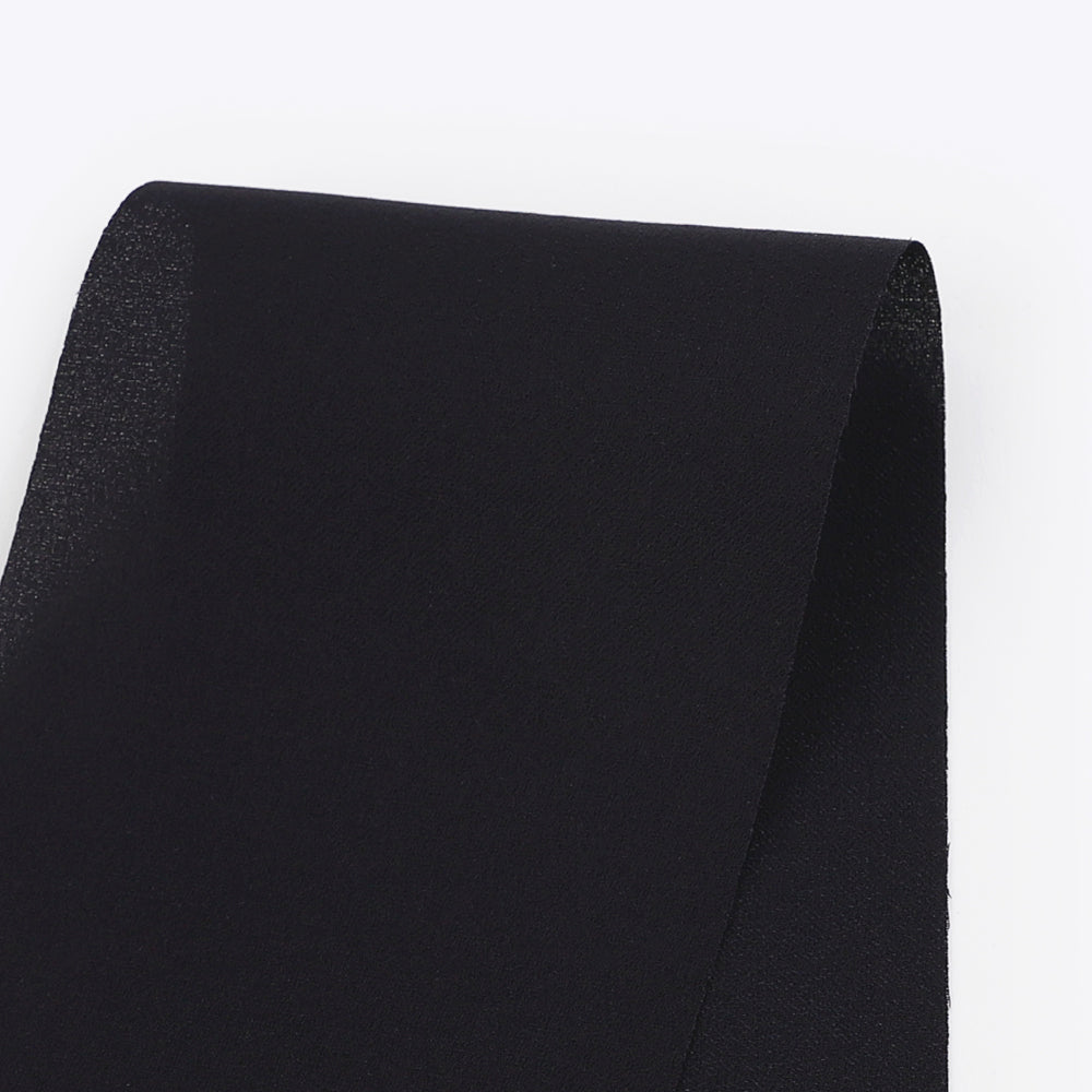 Stretch Silk / Viscose Double Georgette - Midnight (remnant)
