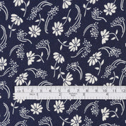 Gypsophila Daisy Viscose Georgette - Navy
