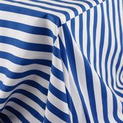 Stripe Panel Stretch Cotton / Nylon - Sapphire