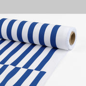 Stripe Panel Stretch Cotton / Nylon - Sapphire