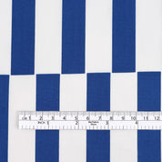 Stripe Panel Stretch Cotton / Nylon - Sapphire