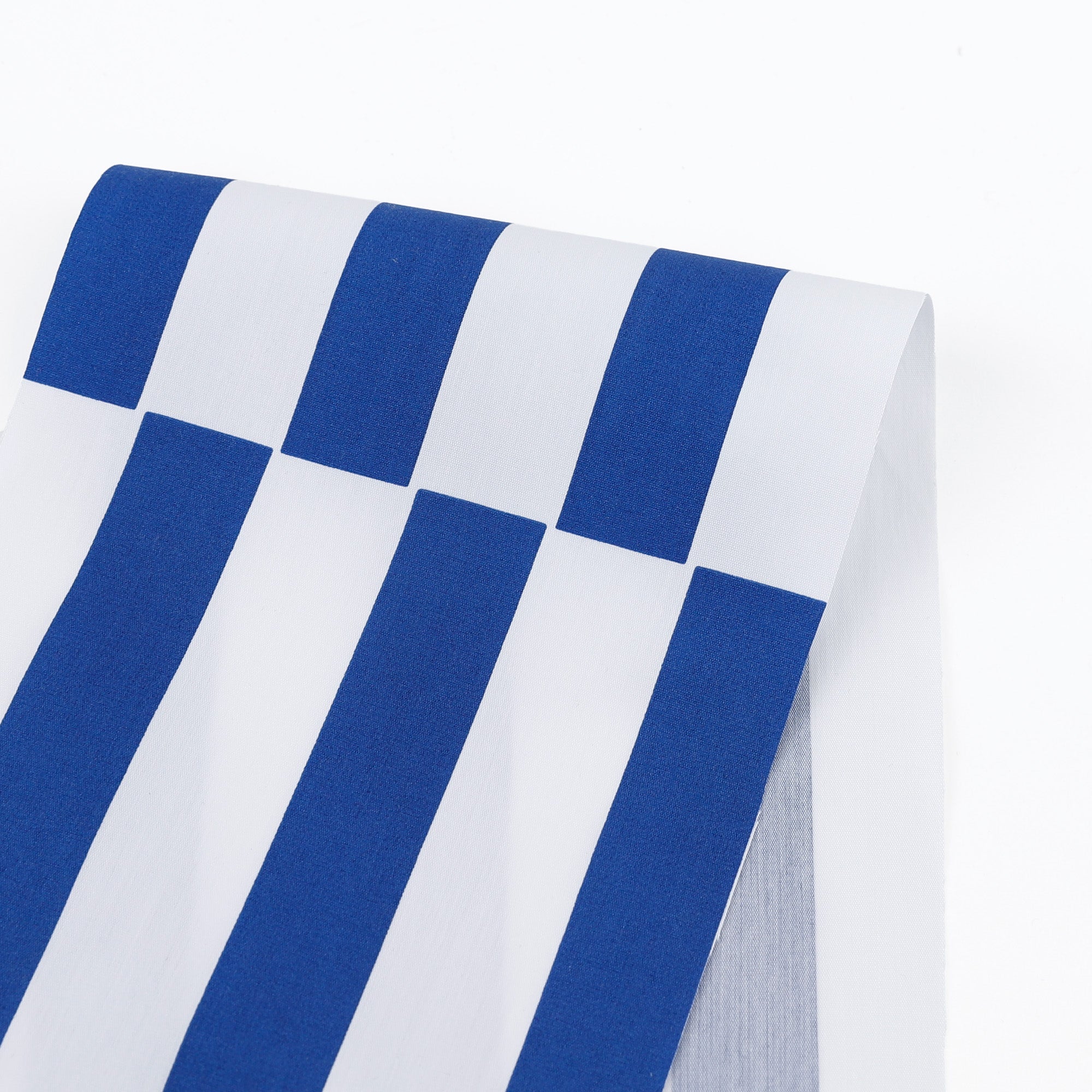 Stripe Panel Stretch Cotton / Nylon - Sapphire