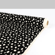 Pebble Spot Viscose / Rayon Crepe - Black