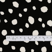 Pebble Spot Viscose / Rayon Crepe - Black