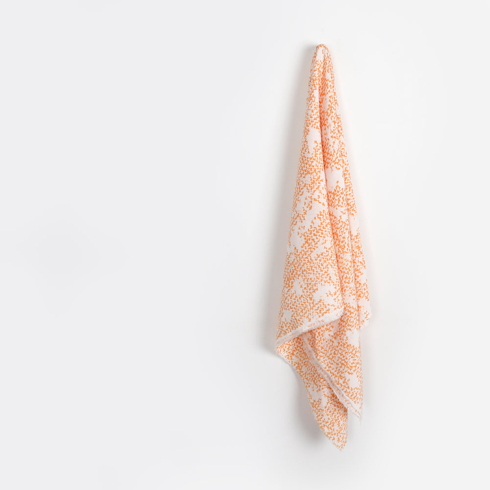 Dappled Print Viscose Crepe - Nectarine