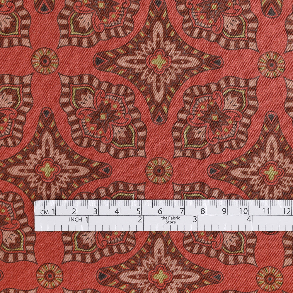 Ornate Cotton Twill - Cinnabar Mix