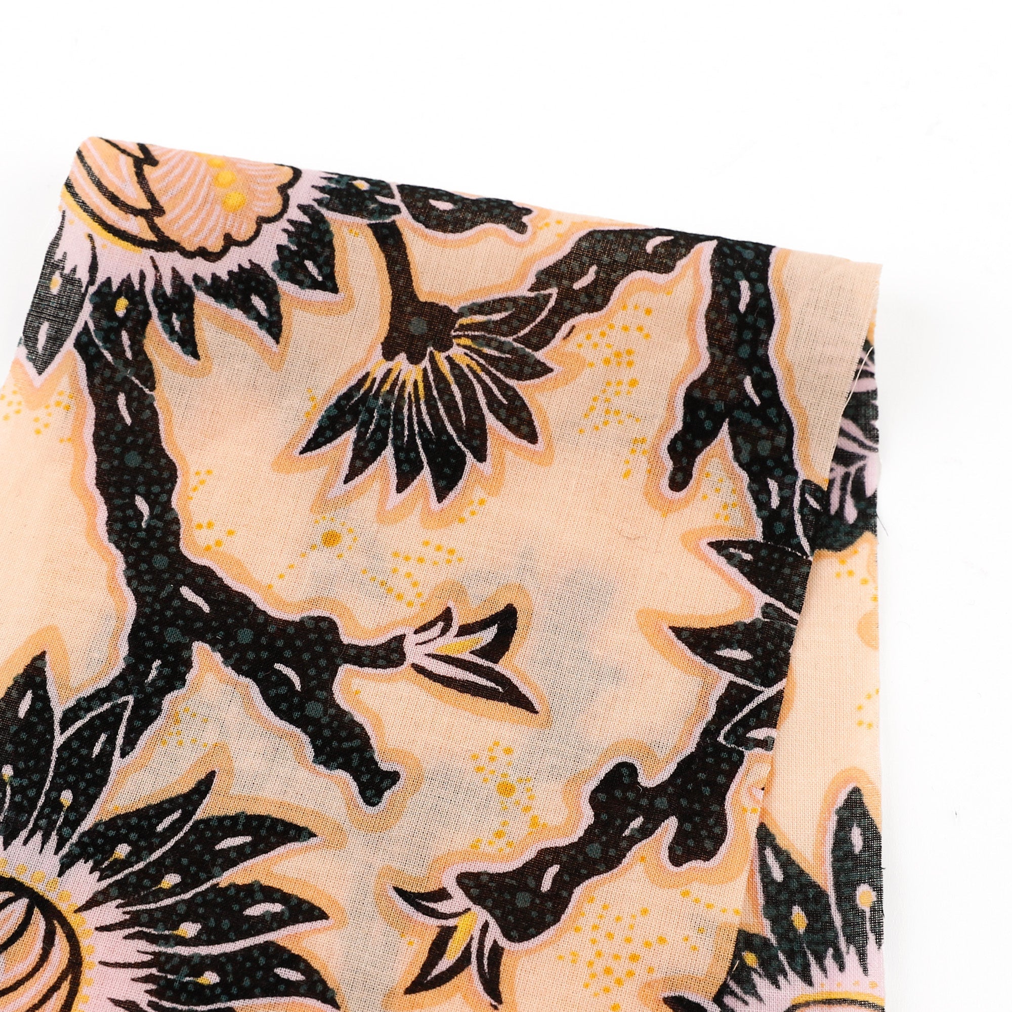 Tropical Passionflower Cotton Voile - Peach Puff