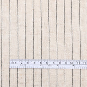 Pinstripe Rayon / Linen Crepe - Natural