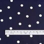 Polka Dot Cotton Sateen - Marine