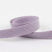 Micro Stripe Cotton Bias Binding - Purple