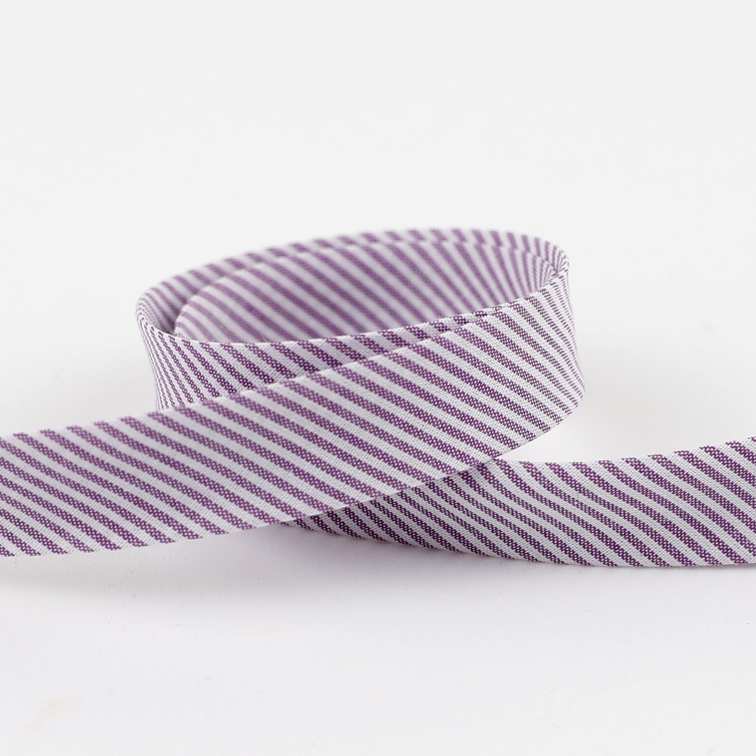 Micro Stripe Cotton Bias Binding - Purple
