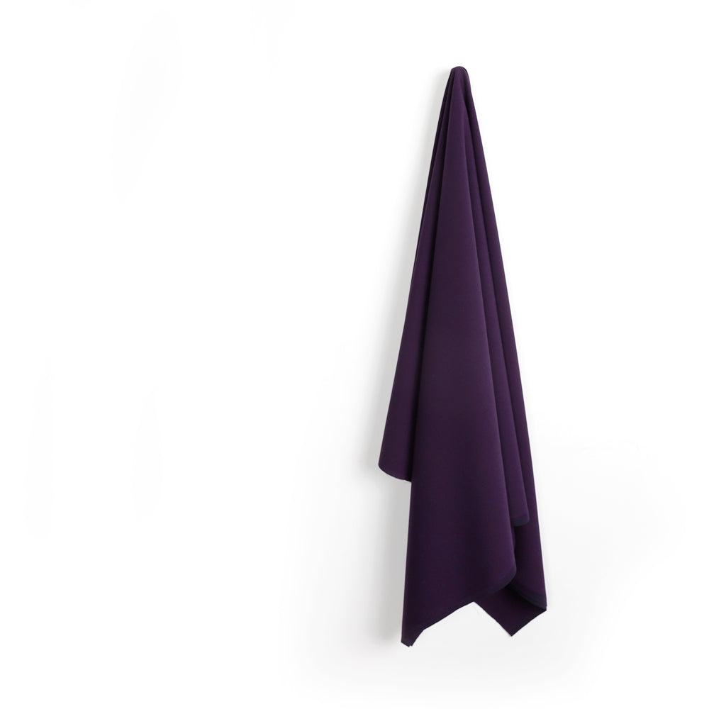 Stretch Poly / Wool Suiting - Aubergine