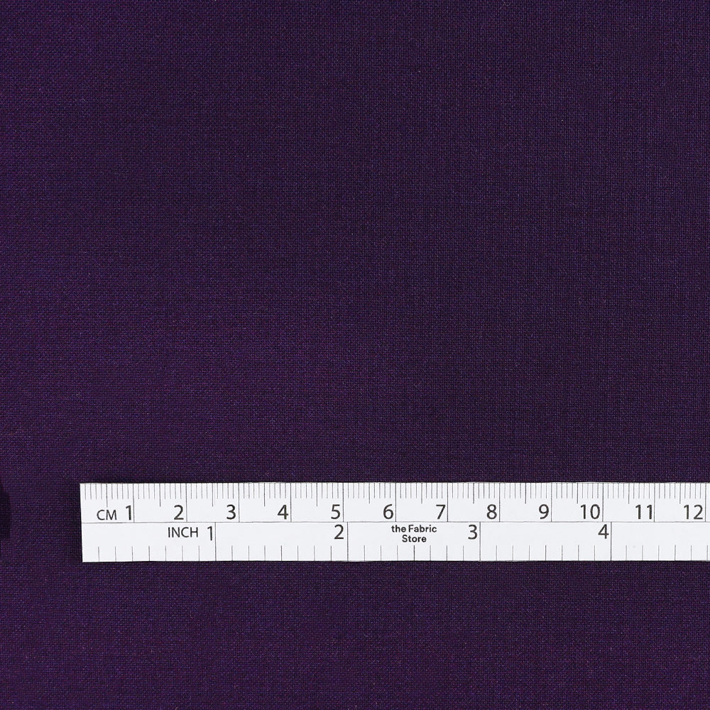 Stretch Poly / Wool Suiting - Aubergine
