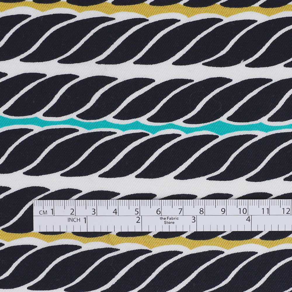 Rope Print Cotton Twill