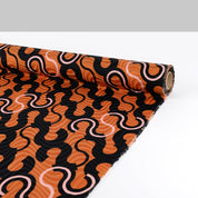 Squiggle Hook Cotton / Silk Jacquard - Pumpkin