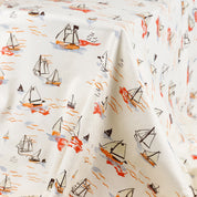 Sail Boat Stretch Cotton Drill - Cream