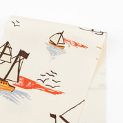 Sail Boat Stretch Cotton Drill - Cream