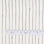 Drawn Pinstripe Viscose Satin - Ivory