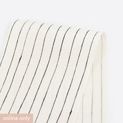 Drawn Pinstripe Viscose Satin - Ivory