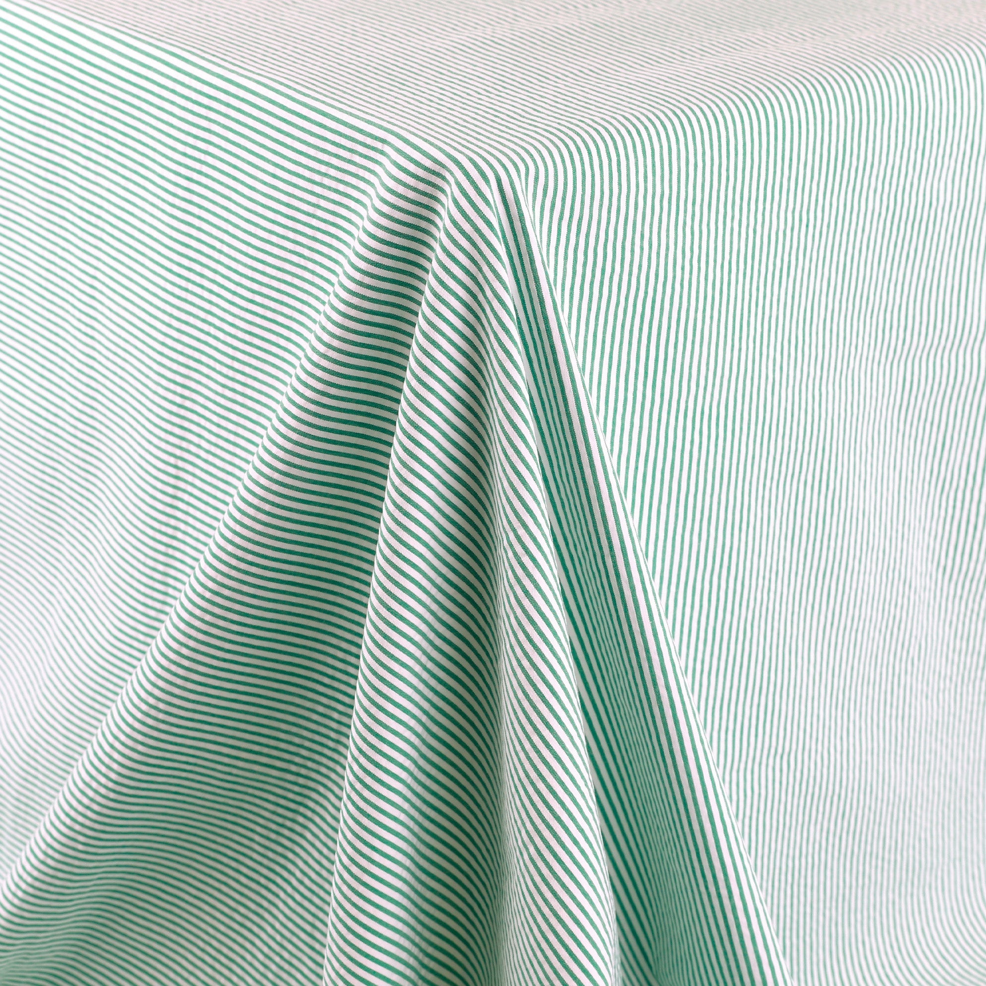 Stripe Stretch Cotton Seersucker - Kelly