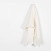 Self Stripe Silk / Cotton Crinkle Voile - Light Cream