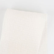 Self Stripe Silk / Cotton Crinkle Voile - Light Cream