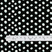 Shadow Shapes Stretch Cotton Poplin - Black